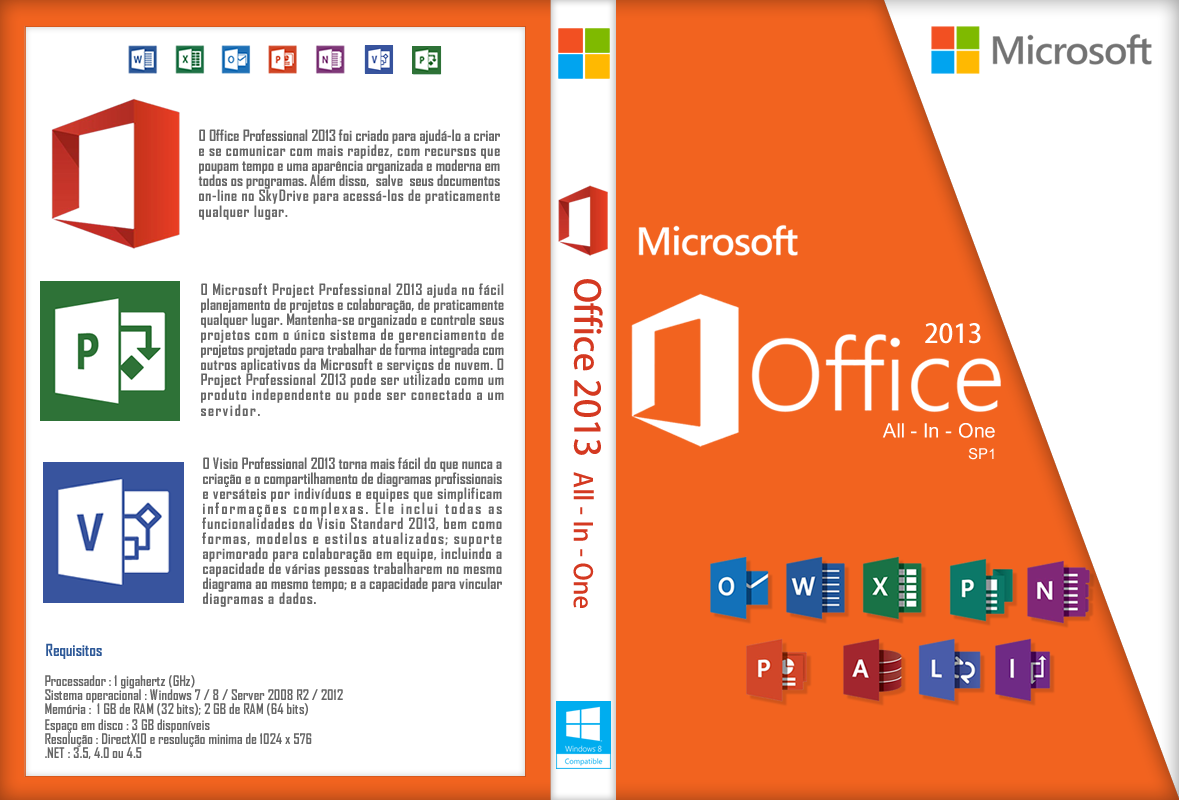 Microsoft Office 2013 Service Pack 1 With Update Vl 52231001 Aio