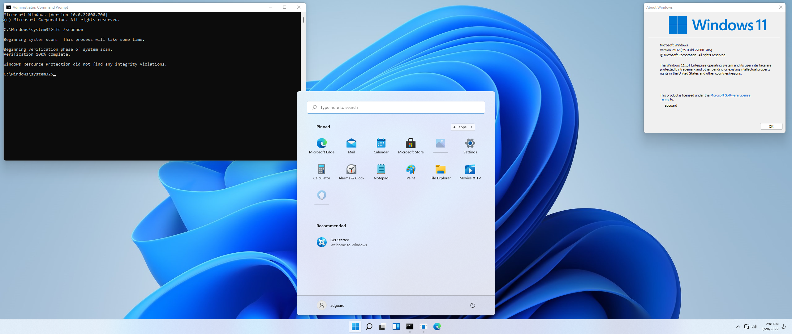 Windows 11, Version 22h2.